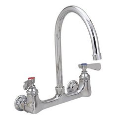 BK Resources WorkForce Standard Duty Faucet, 9.5" Height/5" Reach, Chrome-Plated Brass, Ships in 4-6 Business Days