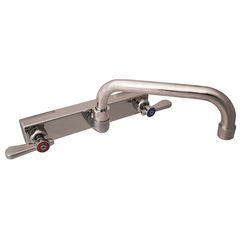 BK Resources Evolution Splash Mount Stainless Steel Faucet, 4.63" Height, 8" Reach, Stainless Steel, Ships in 4-6 Business Days