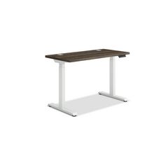 Coordinate Height Adjustable Desk Bundle 2-Stage,46 x 22 x 27.75 to 47, Florence Walnut\Designer White