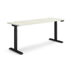 Coordinate Height Adjustable Desk Bundle 2-Stage, 70" x 22" x 27.75" to 47", Silver Mesh\Black