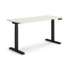 Coordinate Height Adjustable Desk Bundle 2-Stage, 58" x 22" x 27.75" to 47", Silver Mesh\Black