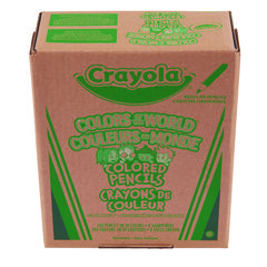 Crayola® Colors of the World Colored Pencils Classpack Set, 24 Assorted Lead and Barrel Colors, 240/Pack