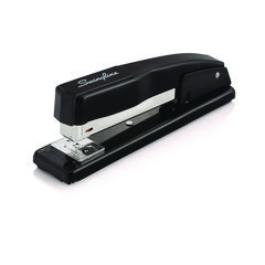 Stanley Bostitch Ez Squeeze Two-Hole Punch, 40-Sheet Capacity, Black/Silver