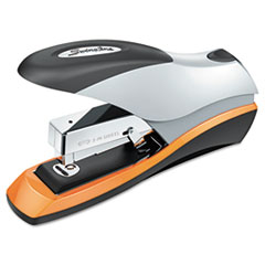 Swingline® Optima Desktop Staplers, Half Strip, 70-Sheet Capacity, Silver/Black/Orange