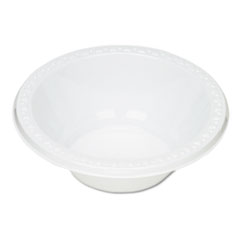 Tablemate® Plastic Dinnerware, Bowls, 12 oz, White, 125/Pack