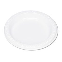 Tablemate® Plastic Dinnerware, Plates, 6" dia, White, 125/Pack