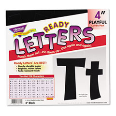 Ready Letters Playful Combo Set, Black, 4"h, 216/Set
