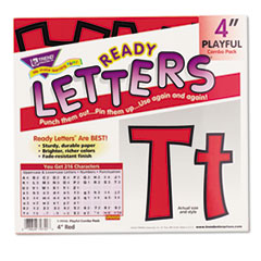 TREND® Ready Letters Playful Combo Set, Red, 4"h, 216/Set