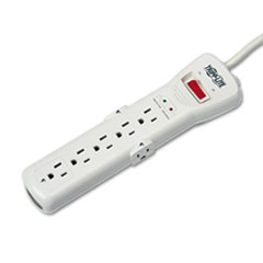 Tripp Lite Protect It! Surge Protector, 7 Outlets, 15 ft Cord, 2520 Joules, Light Gray