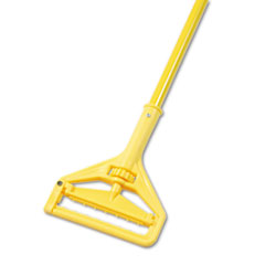 Boardwalk® Quick Change Side-Latch Plastic Mop Head Handle, 60" Aluminum Handle, Yellow