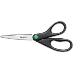 Westcott® KleenEarth Recycled Stainless Steel Scissors, 8" Straight, Black