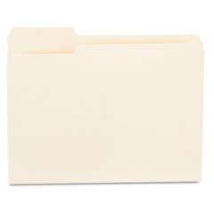 Universal® File Folders, 1/3 Cut First Position, One-Ply Top Tab, Letter, Manila, 100/Box