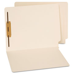 Universal® End Tab Folders, One Fastener, Letter, Manila, 50/Box
