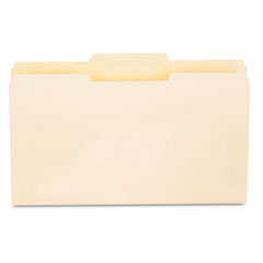 Universal® File Folders, 1/3 Cut Second Position, One-Ply Top Tab, Legal, Manila, 100/Box