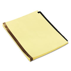 Universal® Leather-Look Mylar Tab Dividers, 31 Numbered Tabs, Letter, Black/Gold, Set of 31