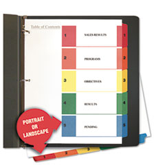 Universal® Deluxe Table of Contents Dividers for Printers