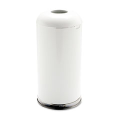 Rubbermaid® Commercial Fire-Resistant Open Top Receptacle, Round, Steel, 15 gal, White