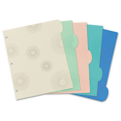 Signature Series Write-On Dividers, 11x8-1/2, 5-Tab, Flowers