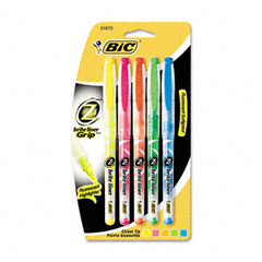 Brite Liner + Highlighter, Chisel Tip, 5/Set