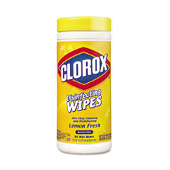 Lemon Scent Disinfecting Wet Wipes, Cloth, 7 x 8, 35/Canister