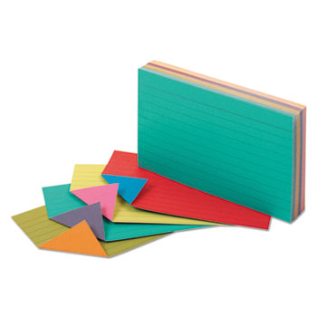 Oxford Unruled Index Cards 3 x 5 Cherry 100/Pack