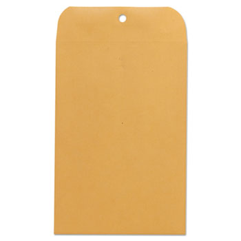 Universal Kraft Clasp Envelope, #10 1/2, Square Flap, Clasp/Gummed Closure, 9 x 12, Brown Kraft, 100/Box