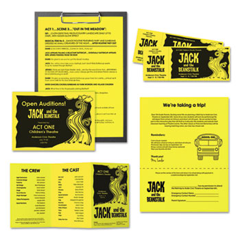 Sunburst Yellow™, 8.5” x 11”, 24 lb/89 gsm, 500 Sheets, Color Paper