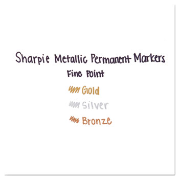 Metallic Chisel Tip Permanent Marker, Medium Chisel Tip, Silver