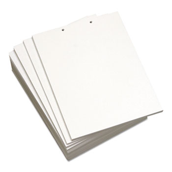 Custom Cut-Sheet Copy Paper, 92 Bright, Micro-Perforated 3.5 from Bottom, 20lb, 8.5 x 11, White, 500-ream