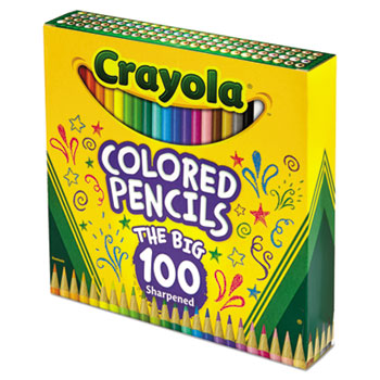 Crayola Erasable Color Pencil Set, 3.3 mm, 2B, Assorted Lead and Barrel Colors, 24/Pack - CYO682424