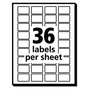 Removable Multi-Use Labels, Inkjet/Laser Printers, 3.33 x 4, White,  6/Sheet, 25 Sheets/Pack