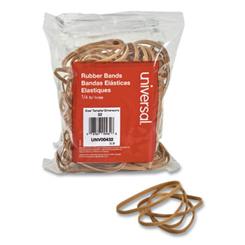 Rubber Bands, Size 32, 0.04 Gauge, Beige, 4 oz Box, 205/Pack