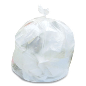 56 Gallon 43X48' Clear Leaf Bags Low Density Trash Can Liners PE