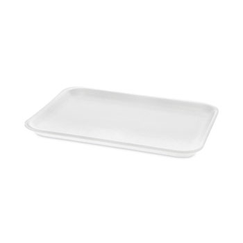 Pactiv Lightweight Foam School Trays, 5-Compartment, 8.25 x 10.5 x 1, White, 500/Carton