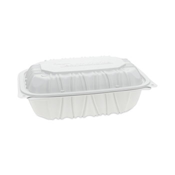 Pactiv 6-Compartment School Lunch Tray - White