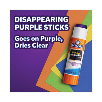 Elmer's Disappearing Purple School Glue Sticks, Washable, 0.21 Ounce Glue  Sticks for Kids | School Supplies | Scrapbooking Supplies | Vision Board