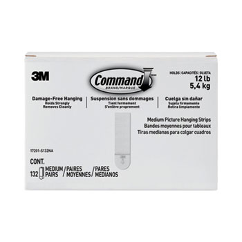 3) Command Picture Hanging Strips, Removable, 0.63 x 2.13, White 4 Pairs