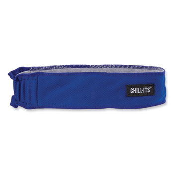 Chill-Its 6605 High-Performance Terry Cloth Sweatband, Cotton Terry Cloth, One Size Fits Most, Blue