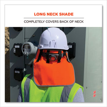 GloWear 8006 Hi-Vis Hard Hat Neck Shade, 12.25 x 10.5, Orange, Ships in 1-3  Business Days - TonerQuest