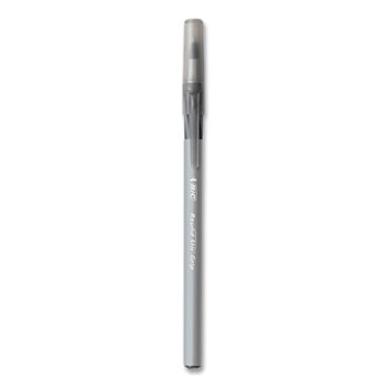 Round Stic Grip Xtra Comfort Ballpoint Pen, Easy-Glide, Stick, Medium 1.2  mm, Blue Ink, Gray/Blue Barrel, Dozen