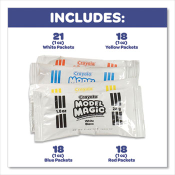 Model Magic Modeling Compound, 8 oz Packs, 4 Packs, White, 2 lbs