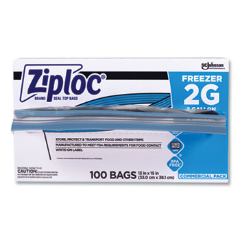 Double Zipper Freezer Bags, 1 qt, 2.7 mil, 6.97 x 7.7, Clear, 38