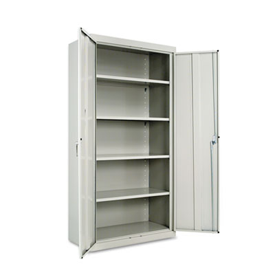 Assembled 72" High Heavy-Duty Welded Storage Cabinet, Four Adjustable Shelves, 36w x 18d, Light Gray ALECM7218LG