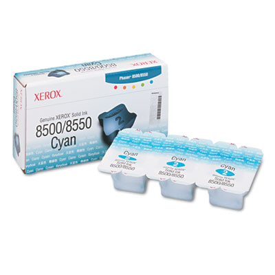 108R00669 Solid Ink Stick, 1,033 Page-Yield, Cyan, 3/Box XER108R00669