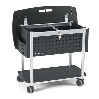 Scoot Mobile File, Metal, 2 Shelves, 2 Bins, 29.75