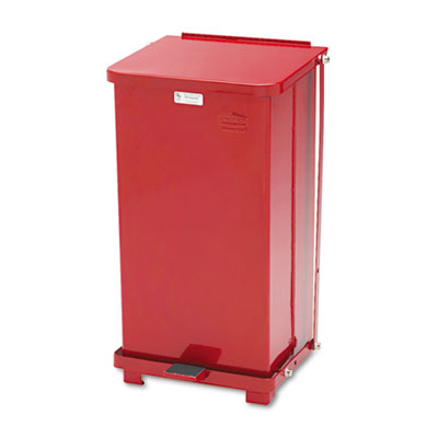 Defenders Biohazard Step Can, Square, Steel, 6.5 gal, Red RCPST12EPLRD