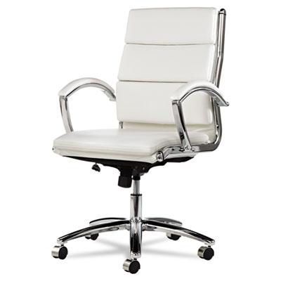 Alera Neratoli Mid-Back Slim Profile Chair, Faux Leather, Up to 275 lb, 18.3
