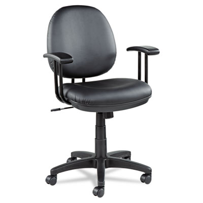 Alera Interval Series Swivel/Tilt Task Chair, Bonded Leather Seat/Back, Up to 275 lb, 18.11