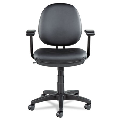 Alera Interval Series Swivel/Tilt Task Chair, Bonded Leather Seat/Back, Up to 275 lb, 18.11