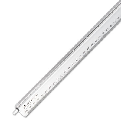 Adjustable Triangular Scale Aluminum Engineers Ruler, 12